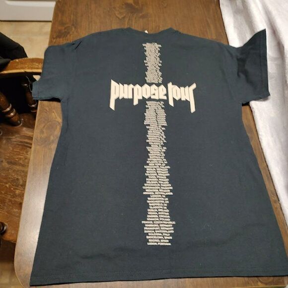 Justin Beiber Black Purpose Concert Shirt Size Women's M - Picture 2 of 2